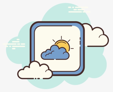 Partly Cloudy Day Icon - Cute Clock App Icon, HD Png Download, Free Download