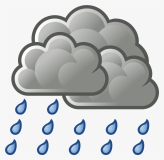 Showering Clipart Cloudy Rain, Showering Cloudy Rain - Clipart Thunderstorm, HD Png Download, Free Download