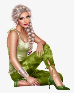 Fashion Model Girl Drawing, HD Png Download, Free Download
