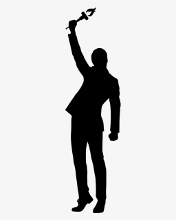 Silhouette Of Person With Hands Up, HD Png Download, Free Download