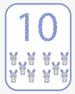 Number 10 Flashcard - Cartoon, HD Png Download, Free Download