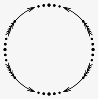 Download Round Circle Monogram Frame Border Arrows Dots Monogram Circle With Arrows Hd Png Download Kindpng