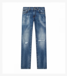 Dolce & Gabbana Distressed Classic Jeans In Blue - Pocket, HD Png Download, Free Download