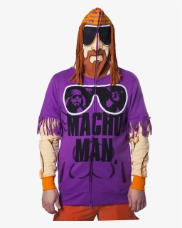 Macho Man Randy Savage Costume Hoodie - Macho Man Randy Savage Zip Up Hoodie, HD Png Download, Free Download