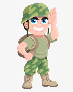 Soldiers Clipart Couple - Cartoon Soldier Clipart, HD Png Download, Free Download