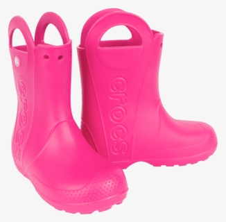 Crocs Pink Wellies - Rain Boot, HD Png Download, Free Download