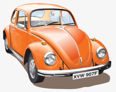 Vw Beetle Car Vector Illustration Free Download - Vector Volkswagen Beetle Illustration, HD Png Download, Free Download