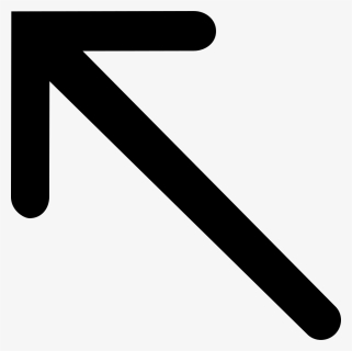 Si Glyph Arrow Thin Left Top Comments - Arrow Going Up To The Left, HD Png Download, Free Download