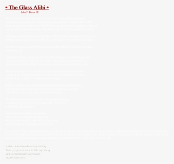 • The Glass Alibi •  John F - Ivory, HD Png Download, Free Download