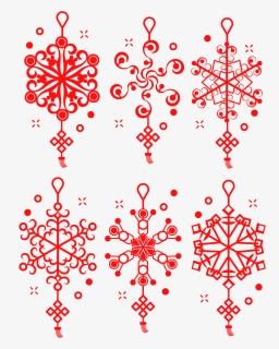 Transparent Red Snowflake Png - Motif, Png Download, Free Download