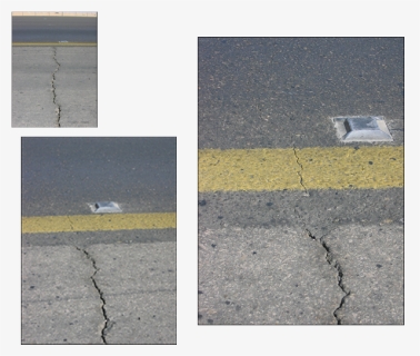 Crack Progress From Old To New Asphalt Pavement - Curb, HD Png Download, Free Download