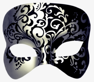 #mask #mascara #careta #antifaz #white #blanco #negro - Black Red Gold Mask, HD Png Download, Free Download