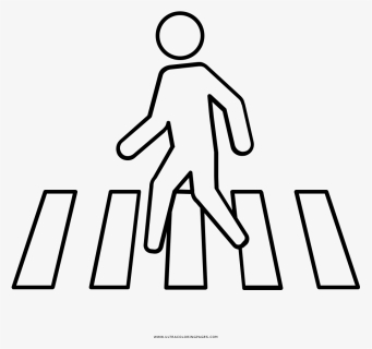 Crosswalk Coloring Page - Crosswalk Coloring Pages, HD Png Download, Free Download