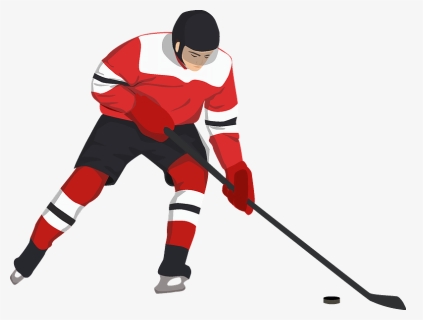 Hockey Player Clipart - Clipart Of Playing Hockey, HD Png Download, Free Download