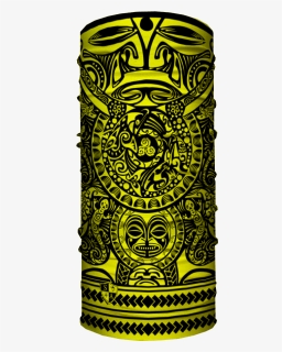 Polynesian Tribal Yellow , Png Download - Polynesian Tribal Blue Face Shield, Transparent Png, Free Download