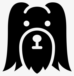 Long Haired Dog Head - Long Hair Dog Icon, HD Png Download, Free Download