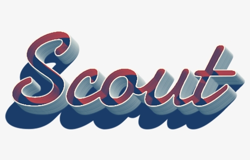 Scout 3d Letter Png Name - Calligraphy, Transparent Png, Free Download