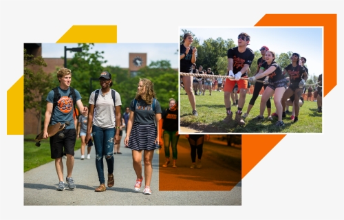 Collage Of Students Walking And Participating In A - Walking, HD Png Download, Free Download