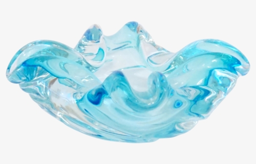 Studio Akj Turquoise Blue Murano Glass Ash Tray, HD Png Download, Free Download