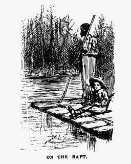 Huckleberry Finn And Jim On The Raft, HD Png Download, Free Download