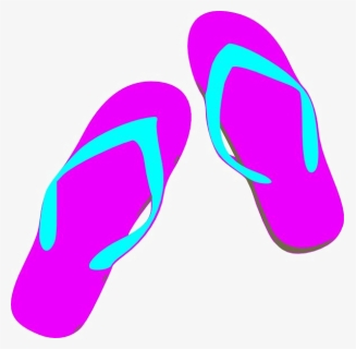 Colorful Flip Flops Png Free Background - Flip Flops Clip Art, Transparent Png, Free Download