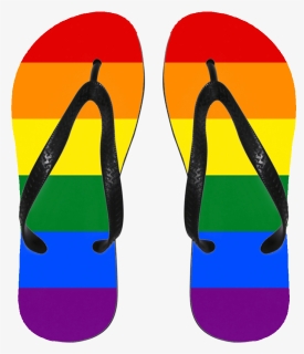 Rainbow Pride Flip Flops Clipart , Png Download - Flip-flops, Transparent Png, Free Download