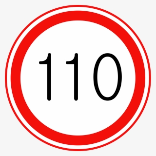 Speed Limit 90 Png Clipart , Png Download - Speed Limit Sign 110 Png, Transparent Png, Free Download
