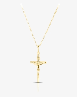 18ct Yellow Gold Crucifix Pendant - Pendant, HD Png Download, Free Download