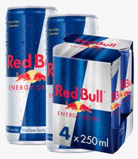 Red Bull Energy Drink 4 X 250ml, HD Png Download, Free Download