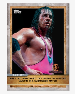 Bret "hit Man - Wwe Tops Countdown To Wrestlemania Cards, HD Png Download, Free Download