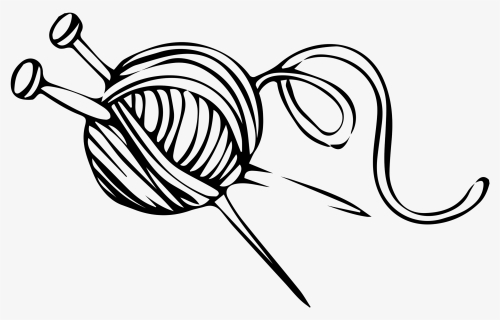 Knitting Needles And Yarn Digital Art, HD Png Download - kindpng