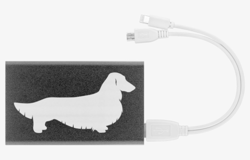 Longhair Dachshund Power Bank - Dachshund, HD Png Download, Free Download