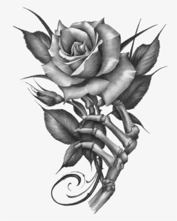 #black #rose #flower #nature #art #stickers #clipart - Tattoo, HD Png Download, Free Download