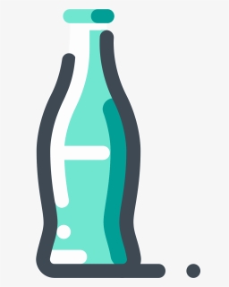 Soda Bottle Icon - Glass Bottle Cartoon Png, Transparent Png, Free Download