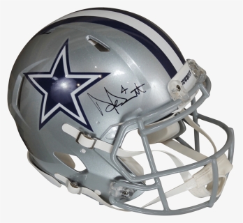 Dak Prescott Autographed Dallas Cowboys Silver Riddell - Dallas Cowboys Helmet, HD Png Download, Free Download