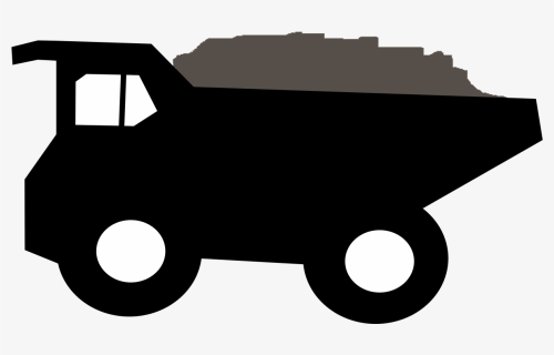 Silhouette Outline Of Dump Truck, HD Png Download, Free Download
