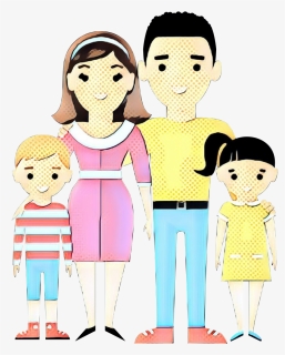 Clip Art Illustration Friendship Human Behavior - Clipart Image Of Family, HD Png Download, Free Download