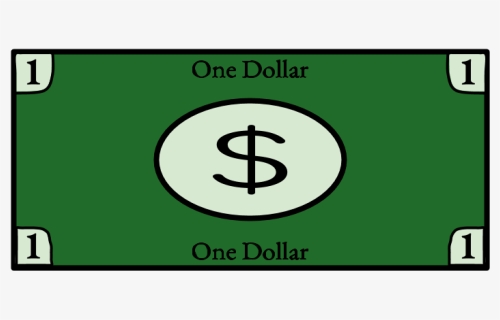 One Dollar Bill, 1, Single - Cartoon 50 Dollar Bill, HD Png Download, Free Download