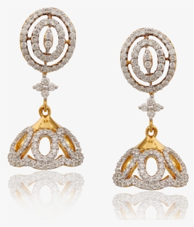 Ethnic Sparkle Diamond Jhimikis - Earrings, HD Png Download, Free Download