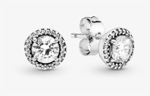 Pandora - Title - Tag - Pandora Round Sparkle Stud Earrings, HD Png Download, Free Download