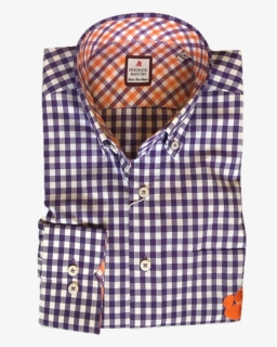 Clemson University Gingham - Paul And Shark Check Shirt, HD Png Download, Free Download
