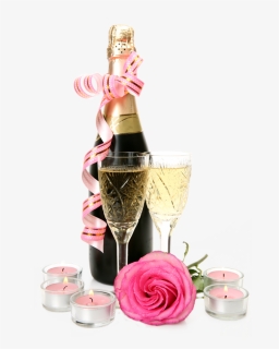 Champagne Bottle Pink Png, Transparent Png, Free Download