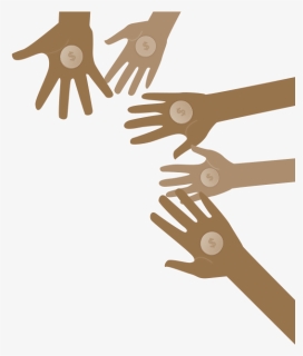 Crowd Giving Hands - Illustration, HD Png Download, Free Download