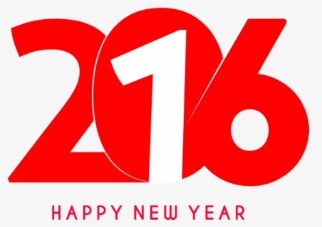 Happy New Year 2016 Text Design - Graphic Design, HD Png Download, Free Download