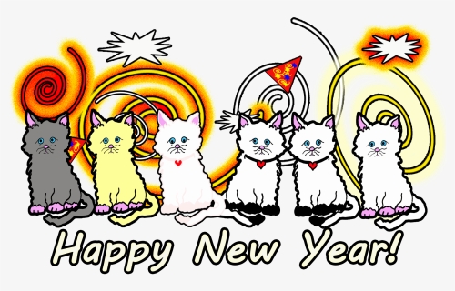 Happy New Year - Kucing Happy New Year 2020, HD Png Download, Free Download