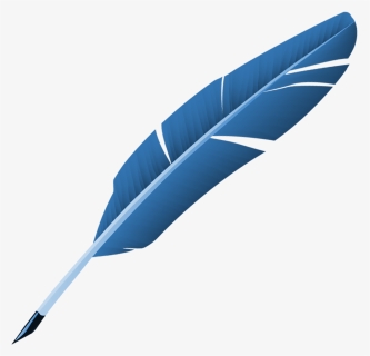 Blue Feather Quill Pen - Transparent Background Feather Pen Png, Png Download, Free Download