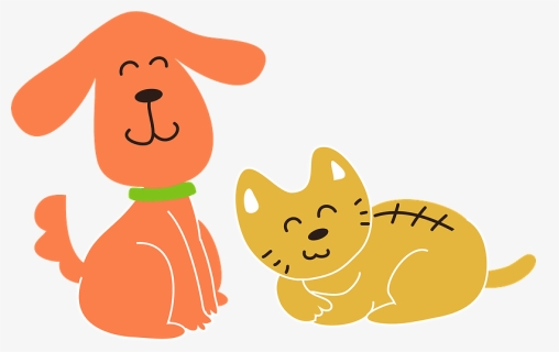 Dog Cat Animal Clipart - 犬 と 猫 イラスト, HD Png Download, Free Download