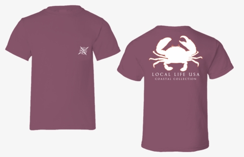 Crab Outline Short Sleeve Tee - T-shirt, HD Png Download, Free Download