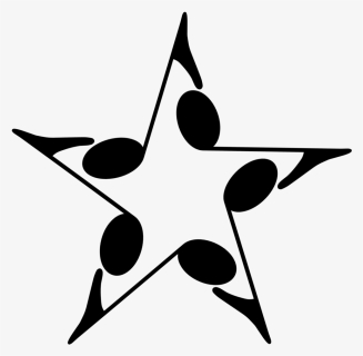8th Note Png - Stars Music Notes Design, Transparent Png, Free Download
