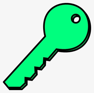 Pale Green Key Clip Art At Clker - Colourful Key Clipart, HD Png Download, Free Download